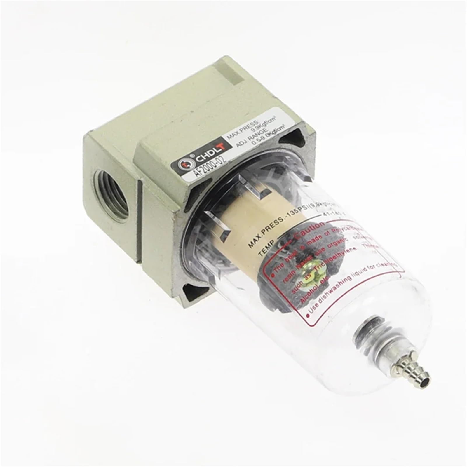 Filtre à eau AF2000-02 pour compresseur d'air avec raccord pneumatique 1/4 pouce