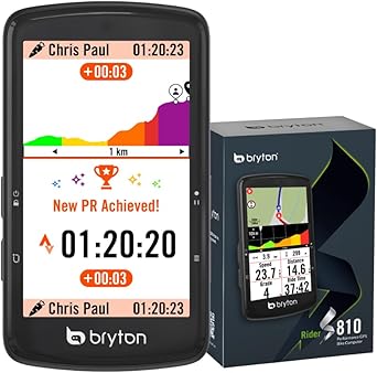 Bryton Rider S810 3.5 Inch Color Touchscreen GPS Bike/Cycling Computer, 50H Battery Life, Offline Maps & Navigation, Advanced Climb Challenge 2.0, Live Tracking Rider S810E Device Only | cyclocomputers