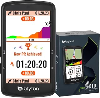 Bryton Rider S810 3.5 Inch Color Touchscreen GPS Bike/Cycling Computer, 50H Battery Life, Offline Maps & Navigation, Advanced Climb Challenge 2.0, Live Tracking (Rider S810E (Device Only))