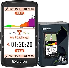 Bryton Rider S800 Sensor Bundle 3.4 Pulgada Pantalla LCD a Color con Pantalla Táctil GPS para Bicicleta/Ciclismo con Mapa Offline de EE. UU., Compatible con Radar de Bicicleta, Batería de 36 Horas de Duración, Navegación con Siguimiento de Ruta Paso a Paso
