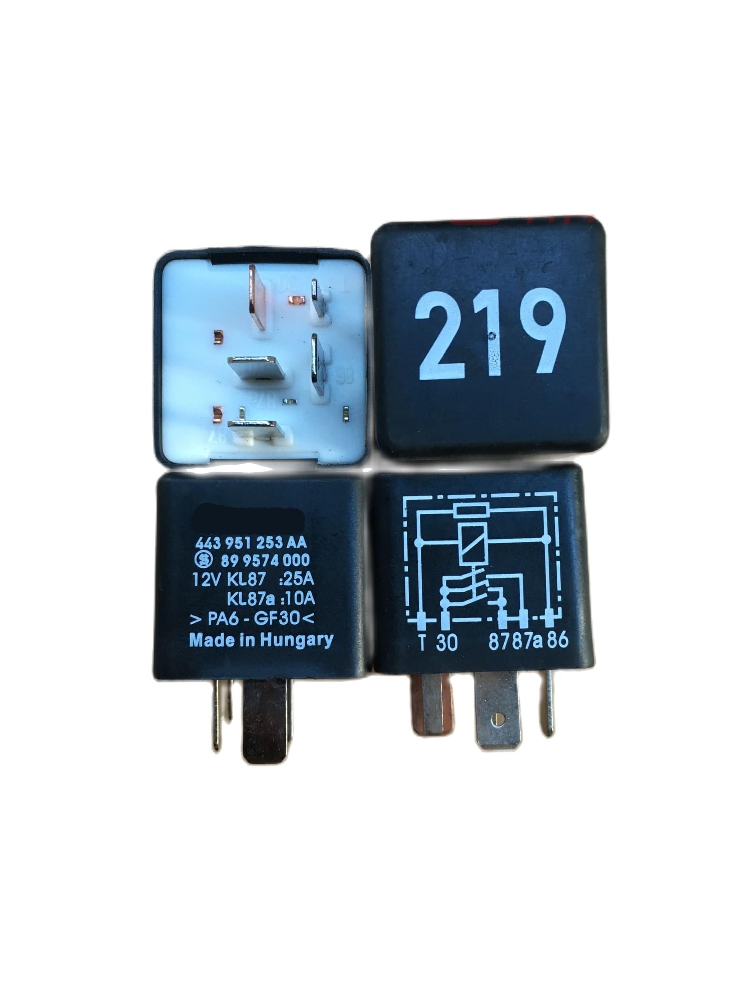 Relé automotriz 443 951 253 AA interruptor de arranque y encendido NO.219