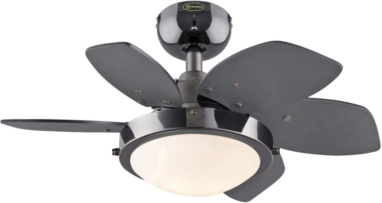 Westinghouse 7224600 Quince LED Ceiling Fan with Light, 24 Inch, Gun Metal
