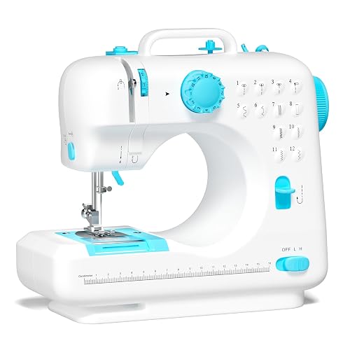 Beginner Sewing Machine, 12 Built-in Stitches with Foot Pedal, 2-Speed