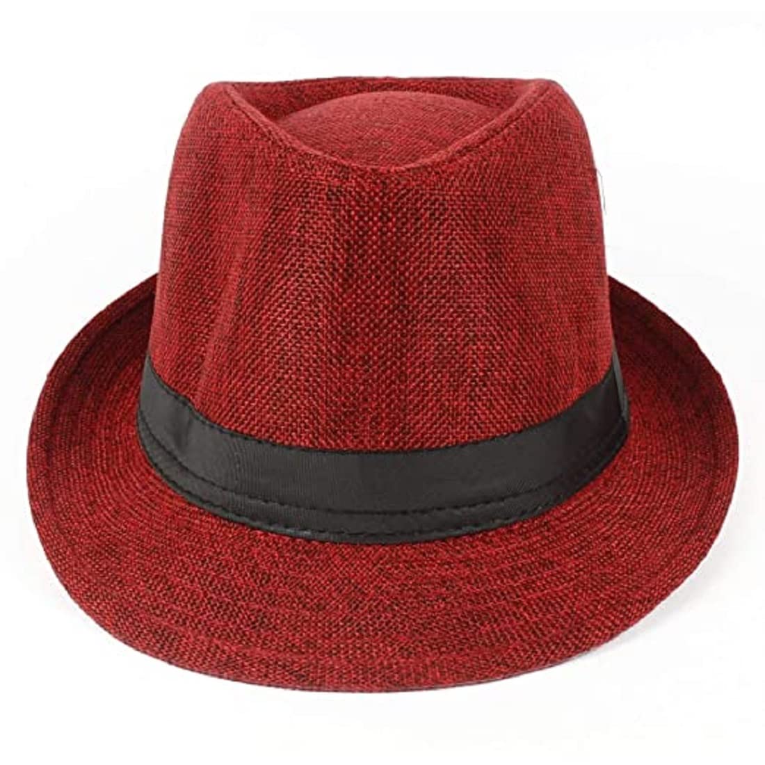 Girls Boys Summer Sun Protection Fedora Trilby Hats for Beach and Travel Use Multicolor (M-1)