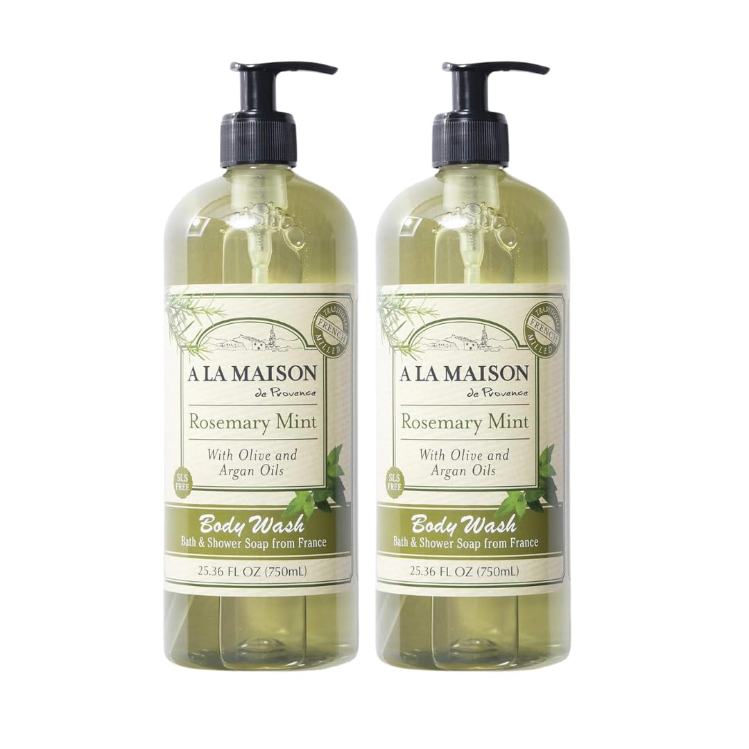 A LA MAISON Hydrating Body Wash Rosemary Mint Uses Body - Triple French Milled Essential Oils Plant Based