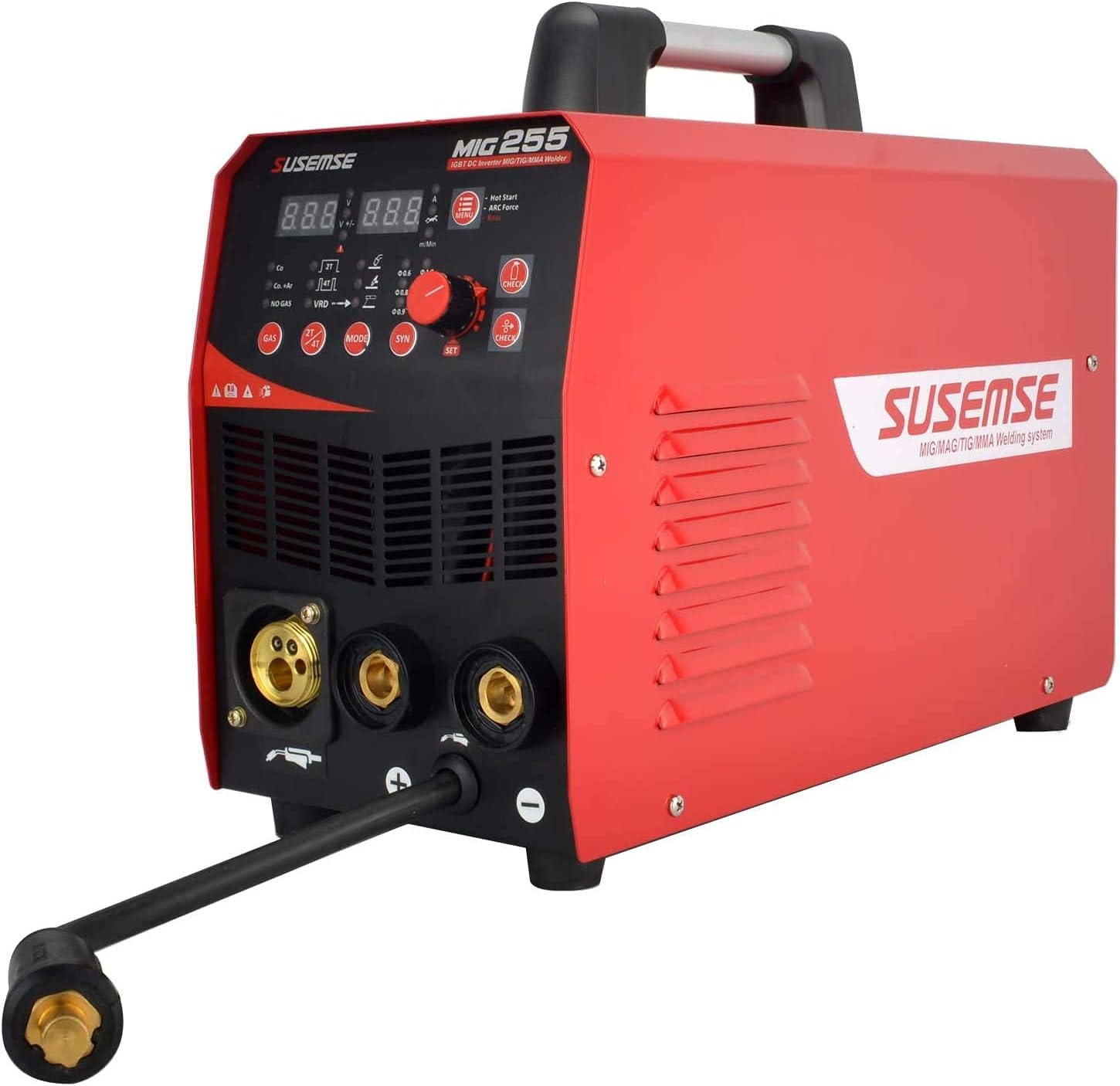 Front control panel of the PLASMARGON MIG255 welding machine