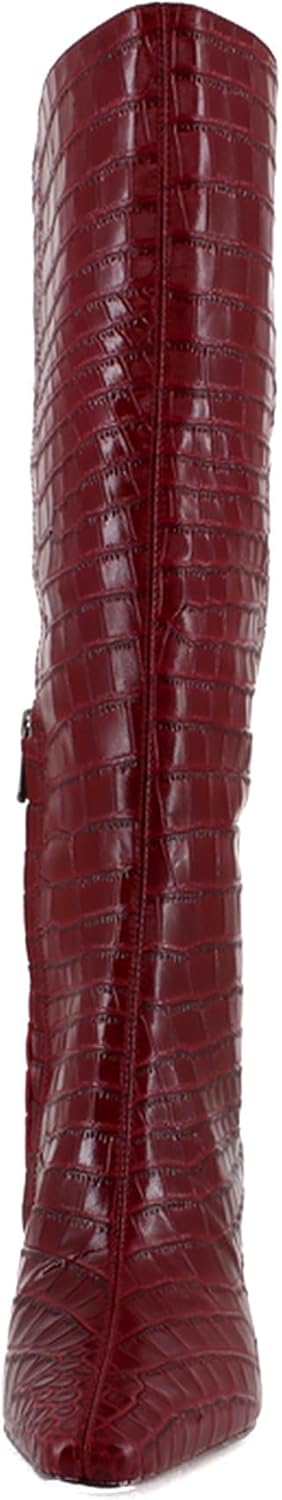 Sam Edelman Women's Sylvia Knee High Boot 6 Scarlet Cherry Wide Calf