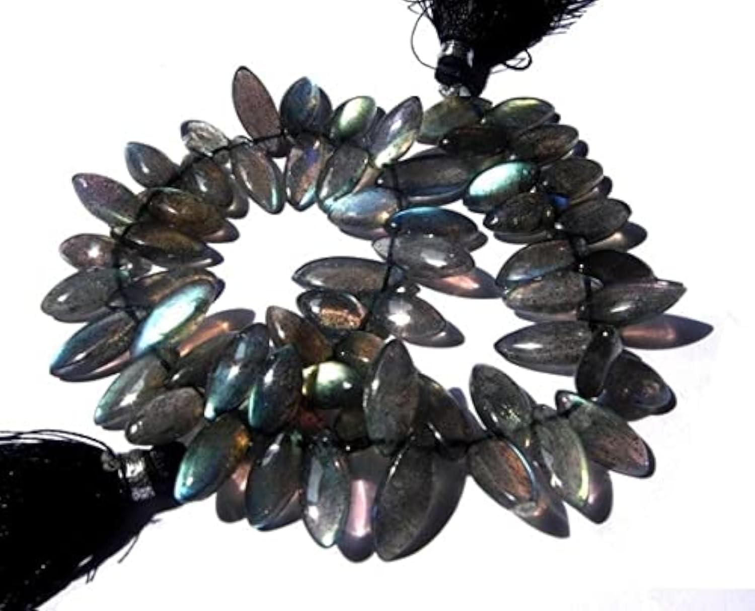 Labradorite bleue naturelle marquise pour création bijoux bohèmes