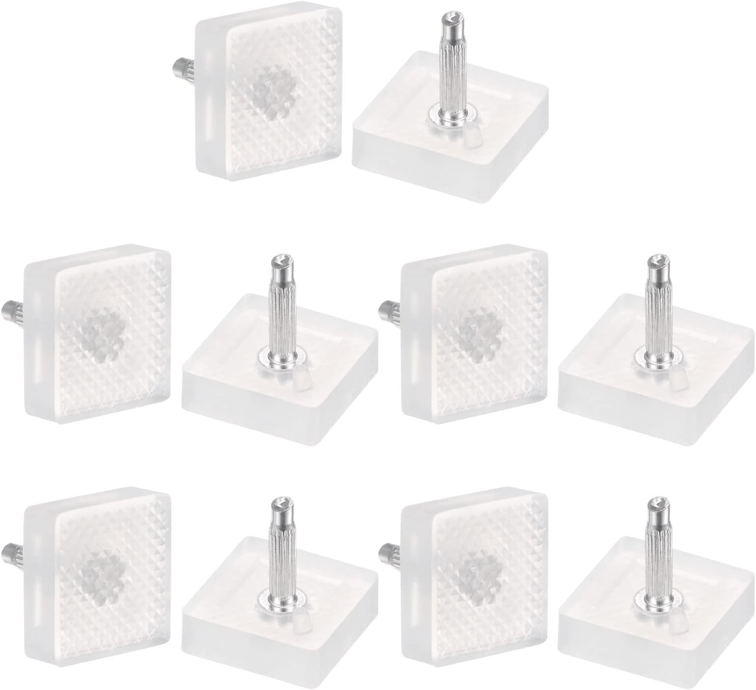 HARFINGTON Kitten Heel Tips Tap Caps Square Heel Caps, Transparent, 3mm