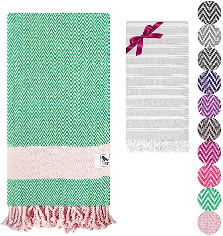 Beach towel - Turkish Beach Towels and Hand Towel. Ultrathin, Lightweight, Quick-Drying and Soft Cotton Beach Towels for Adults. Perfect for Beach, Pool, SPA, Gym, Yoga, Bathroom (94x180cm+40x100cm)