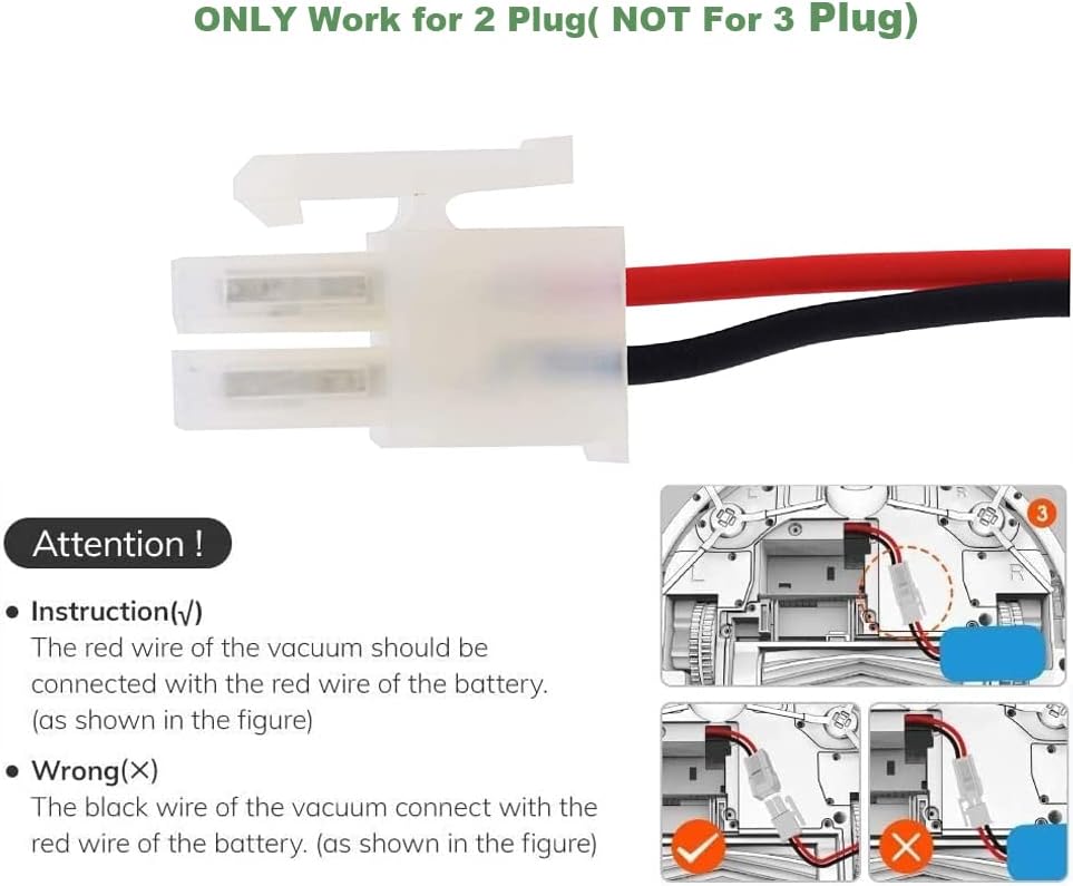 14.8V 3000mAh Battery Replacement for ILIFE A4s, A4s pro, A6, A7, A8, A9, A10, V7, V7s Plus, V7s Pro, V3x, W450 Robot Vacuum