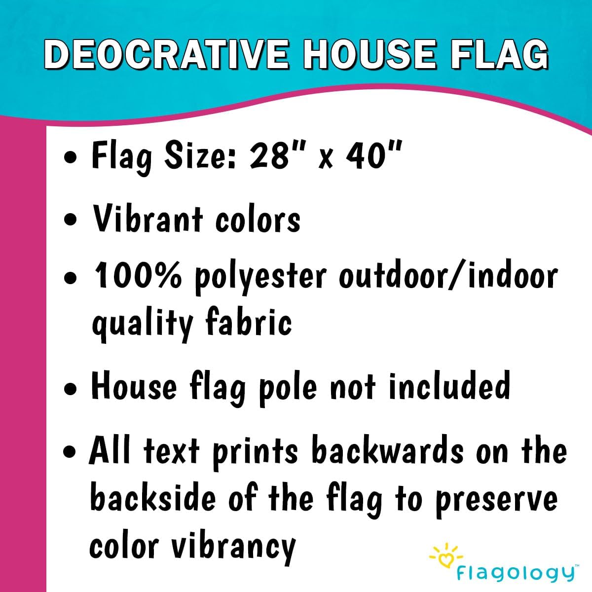 Flagology.com, PEANUTS®, PEANUTS® Mother's Day Flowers Snoopy – House Flag 28" x 40", Officially Licensed PEANUTS®, Mother's Day