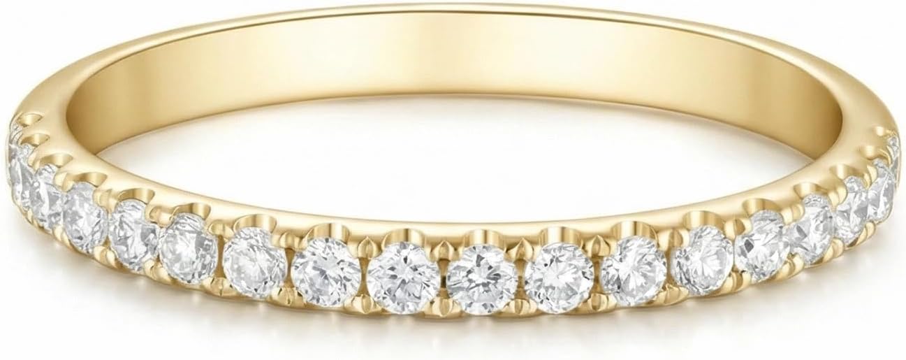 Lab Grown Diamond Ring for Women - IGI Certified, 0.4 Carat, D Color, VS1-VVS2 Clarity, Conflict Free, Thin Pavé Band Lab Grown Diamond Ring, Ideal for Engagement, Proposal & Gifting