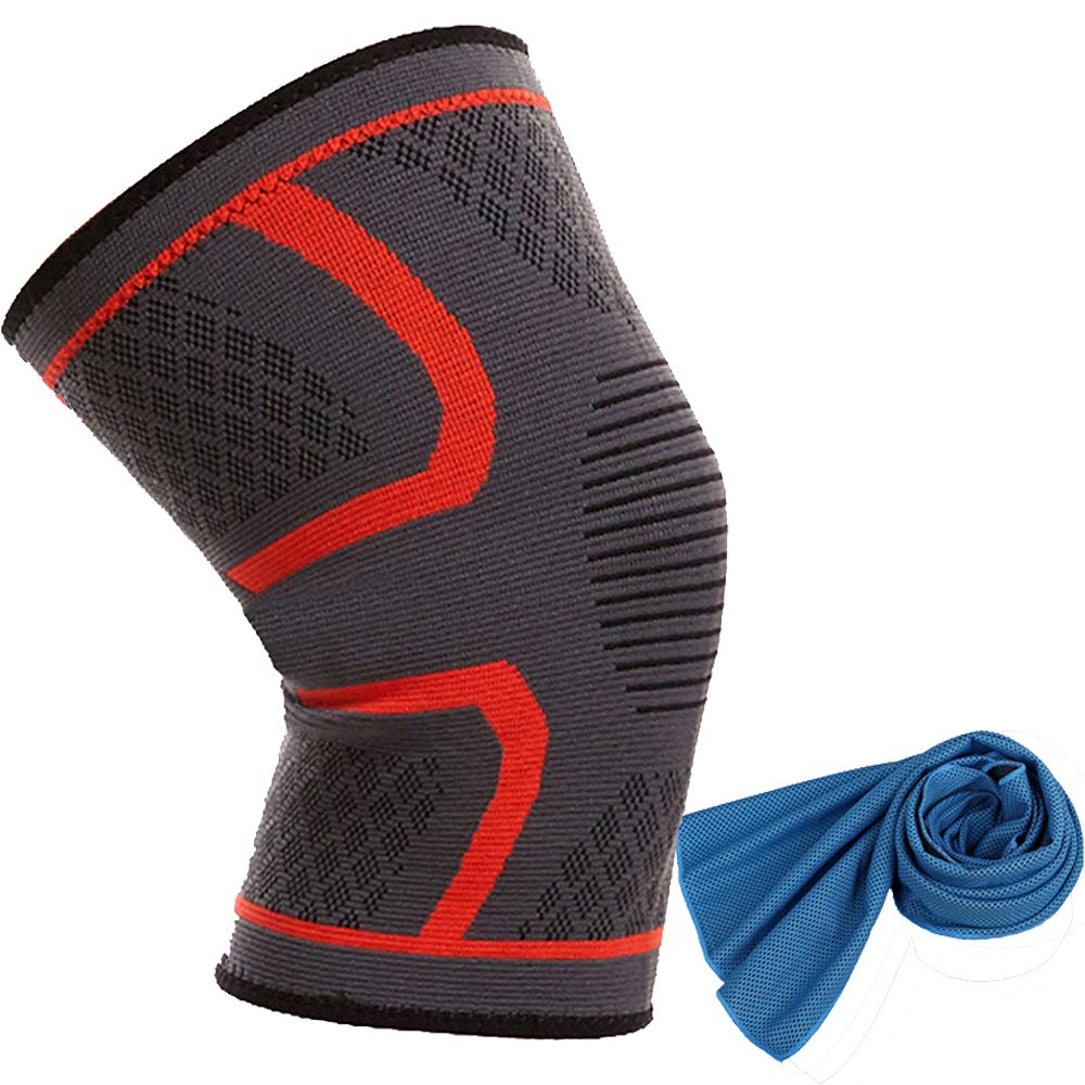 Knee Compression Sleeve, Clysburtuony Nylon knitted