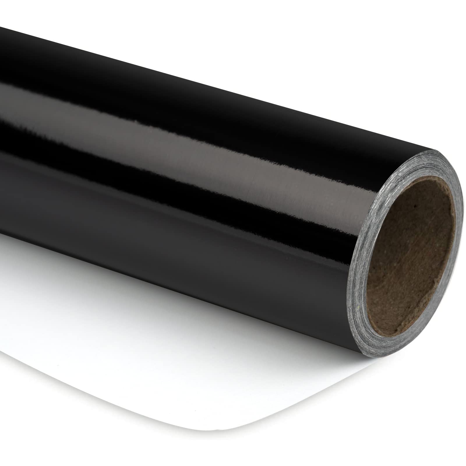 RUSPEPA Black Metallic Wrapping Paper - 44.5 cm X 10 m - Solid Color Paper Perfect for Wedding, Birthday, Christmas, Baby Shower