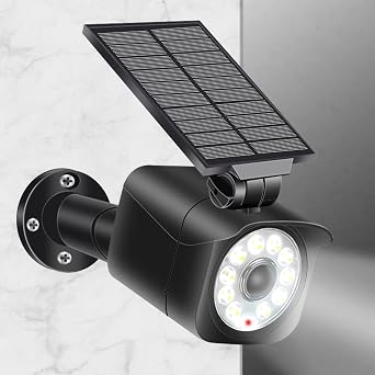 Chipark Solar Security Lights Outdoor, Dummy Camera 1000LM Super Bright Spotlight Solar Lights with PIR Motion Sensor IP65 Waterproof LED Floodlight Outdoor Wall Light for Garden, Backyard, Garage [Energy Class A++]