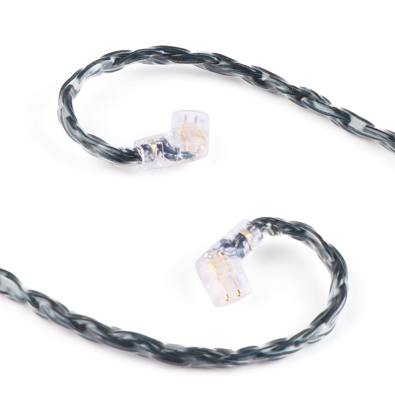 Tripowin Zonie - Cable IEM SPC de 3,5 mm, cable de auriculares de alta fidelidad chapado en plata de 16 núcleos, cables de auriculares para monitor de 1,25 metros para audiófilos
