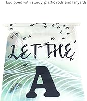 Vista 4 de Letrero de porche de Adventure Awaits de 70.8 x 11.8 pulgadas, letrero con texto en inglés «Bon Voyage Let The Adventure Begin» para puerta