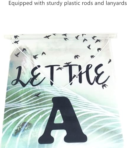 Miniatura 4 de Letrero de porche de Adventure Awaits de 70.8 x 11.8 pulgadas, letrero con texto en inglés Bon Voyage Let The Adventure Begin para puerta delantera,