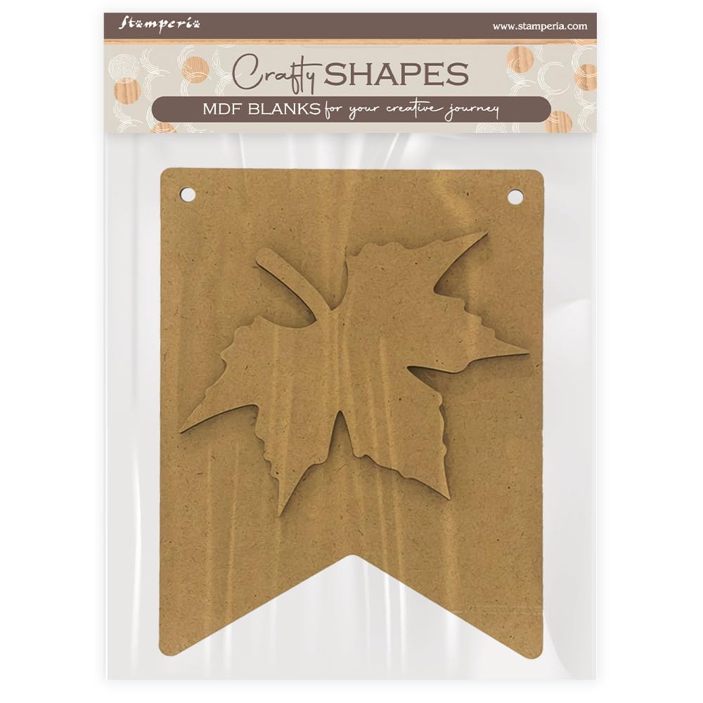 Stamperia - Crafty Shapes for Scrapbooks, Albums, Cards, Bullet Journals and More, Decorate with Papers and Paint, Perfect for Hobbies, Crafts, and Gifting (Whispering Woods, Leaf)