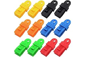 12 PCS Adjustable Heavy Duty Lock Grip Tarp Clips