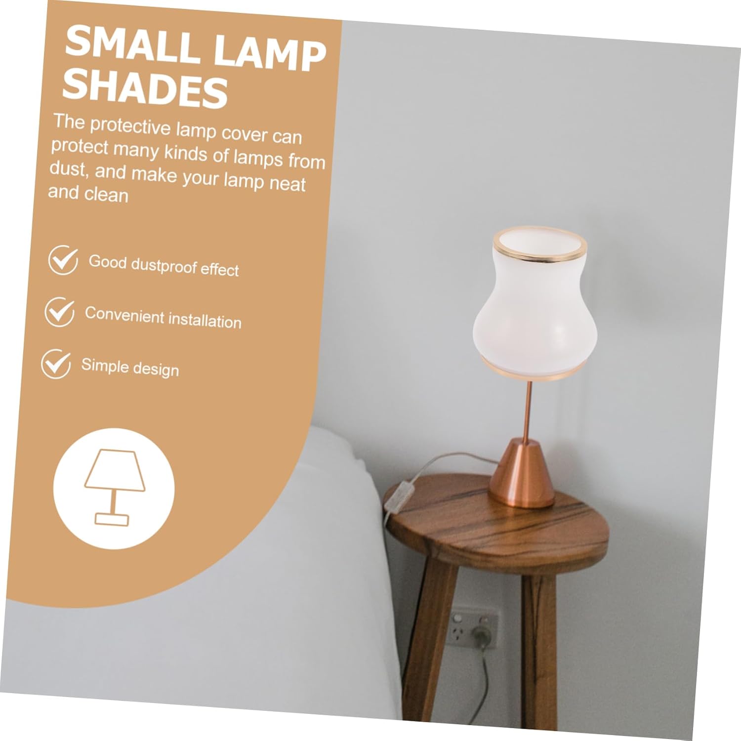 NUOBESTY 2pcs Small Glass Lamp Shade Indoor Light Cover Opening Replacement for Ceiling and Table Lamps Workmanship Professional Design for Home Decor