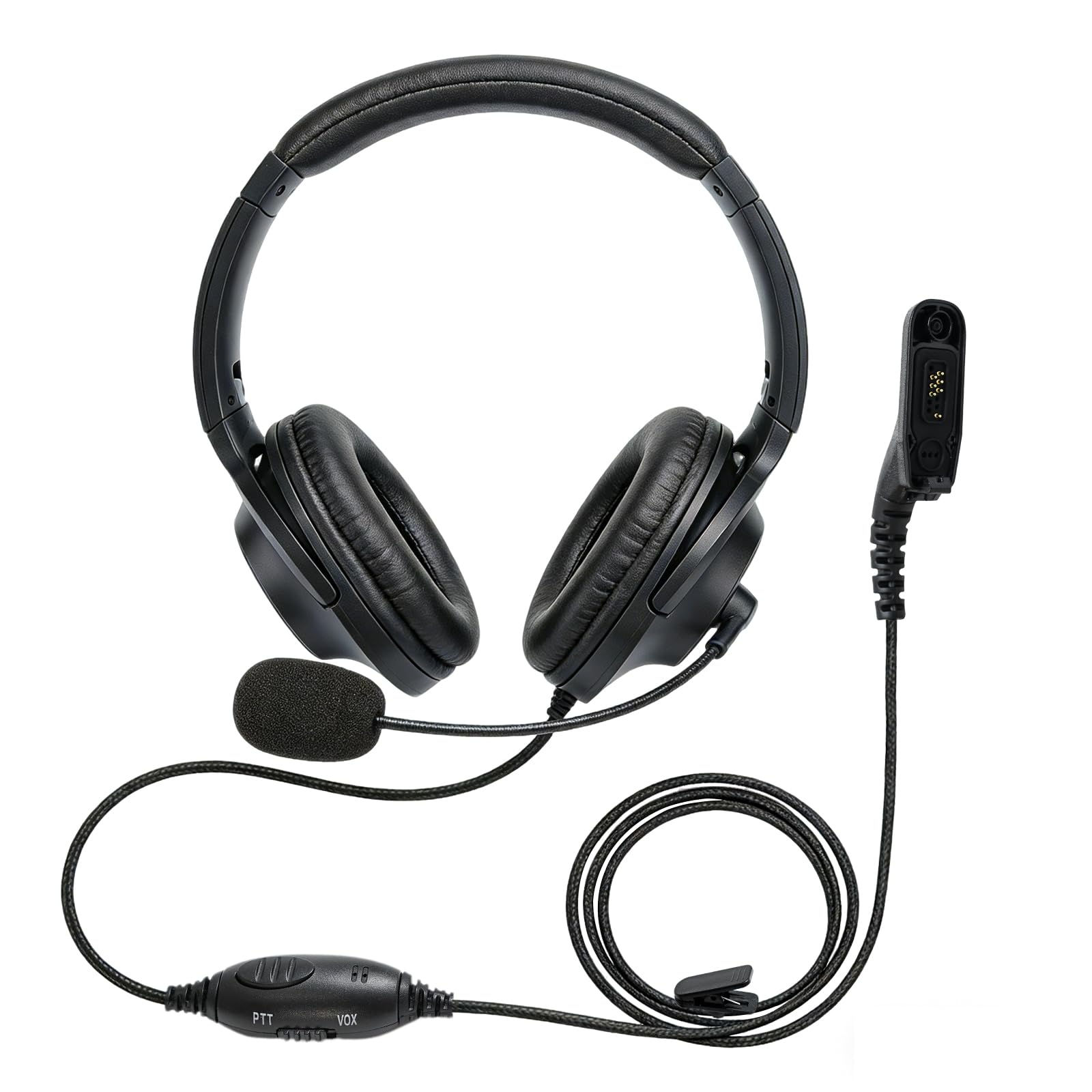 Auriculares walkie talkie con micro PTT para Motorola APX6000 XIR8628 binaural negro 8