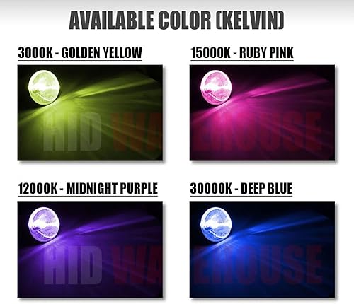 Miniatura 10 de HID-Warehouse - Bombillas de repuesto de xenón HID CA, 8000K - azul mediano