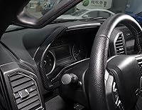 Vista 6 de Nicebee Juego de 11 piezas de decoración de tablero de tablero de control central de ABS compatible con Ford Raptor F150 2015-2020