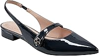Bandolino Women's Aubriana Slingback Dress Flats with Flower Ornament & Block Heel