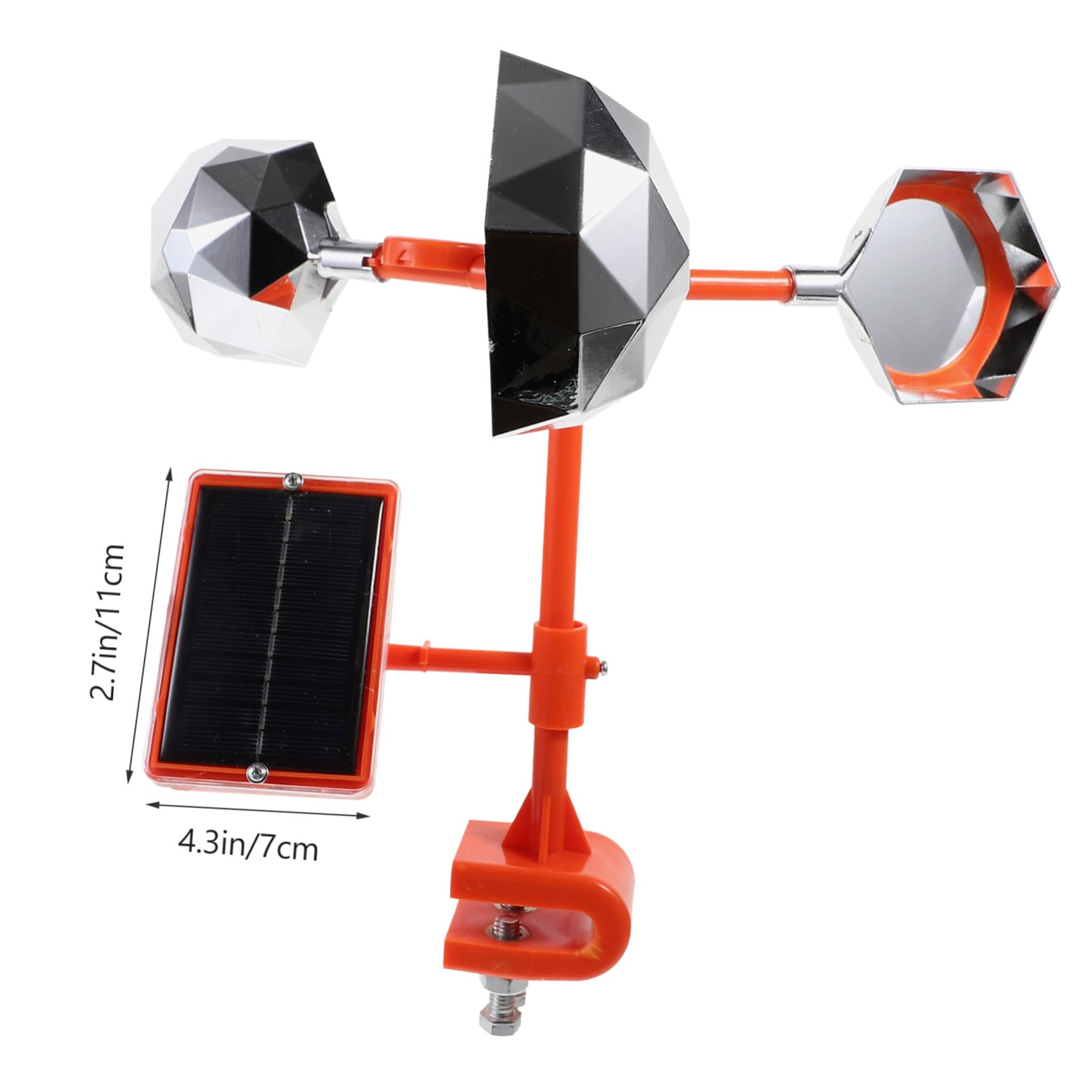 Toyvian Solarbetriebener Wasserdichter Vogelvertreiber mit Windantrieb und Sprachfunktion für Garten Obstplantage Landwirtschaft und Übertragungsmasten Langlebig und Wetterfest