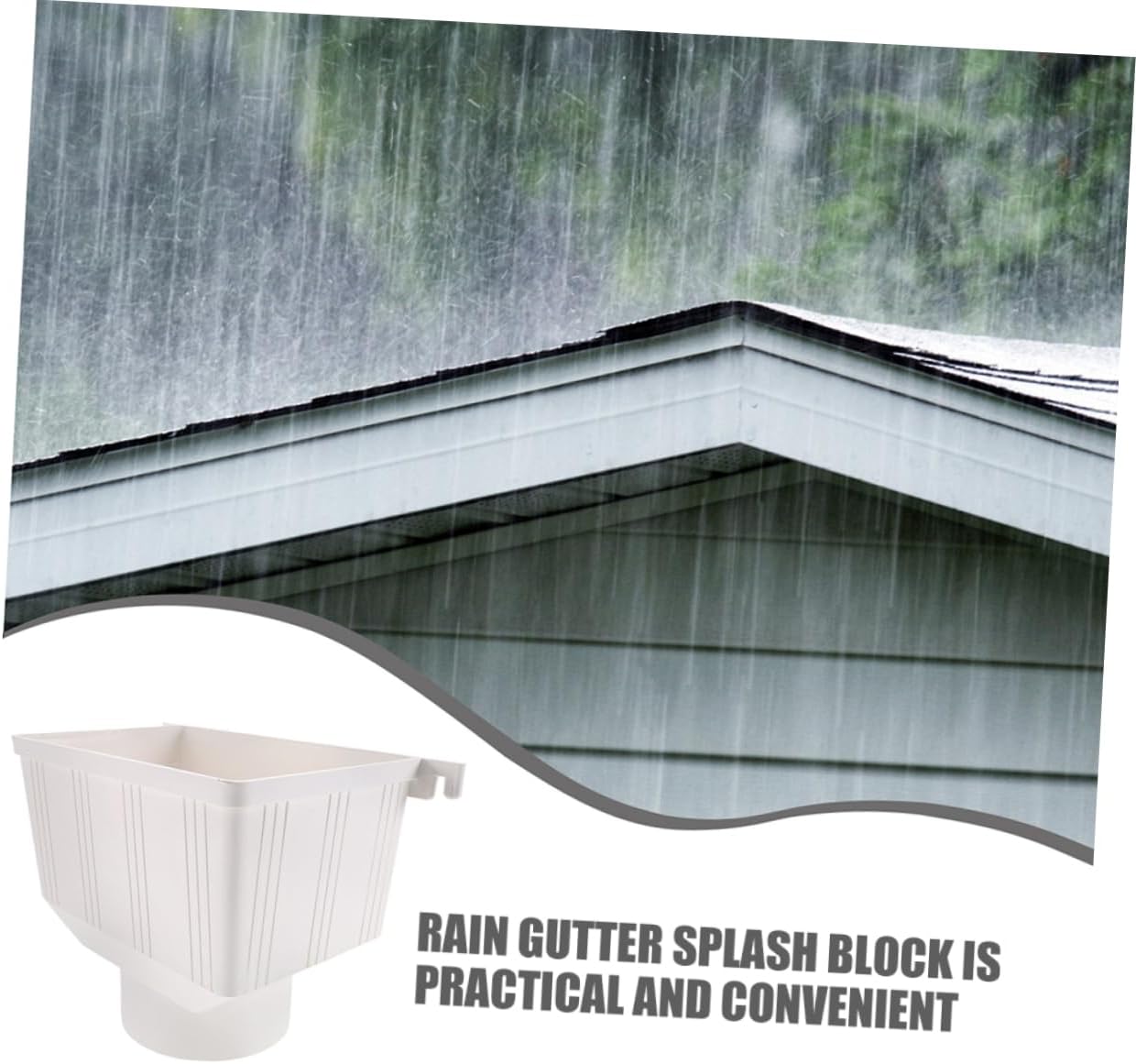 Gadpiparty Rainwater Diverter for Downspout Gutter Connector for Efficient Water Collection Durable Easy to Install for Outdoor Use Homes and Villas
