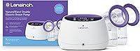 Lansinoh NaturalWave Double Electric Breast Pump: Hospital-Grade Suction, 12 Levels, 5 Flanges, Baby-Mimicking Motion