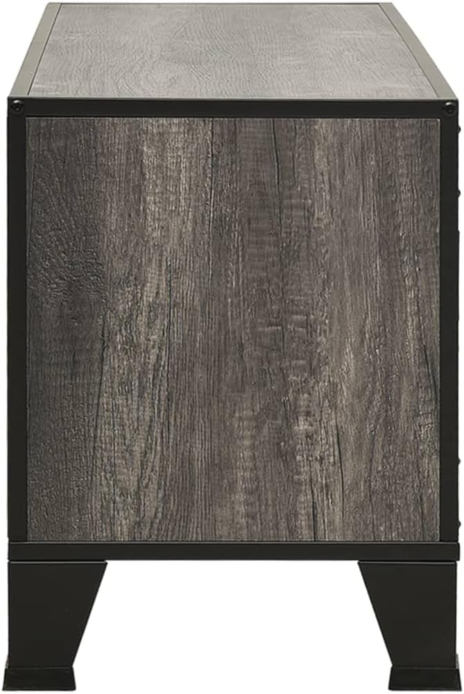 vidaXL TV Cabinet Grey MDF 41.3 in TV Cabinet Rectangular Industrial