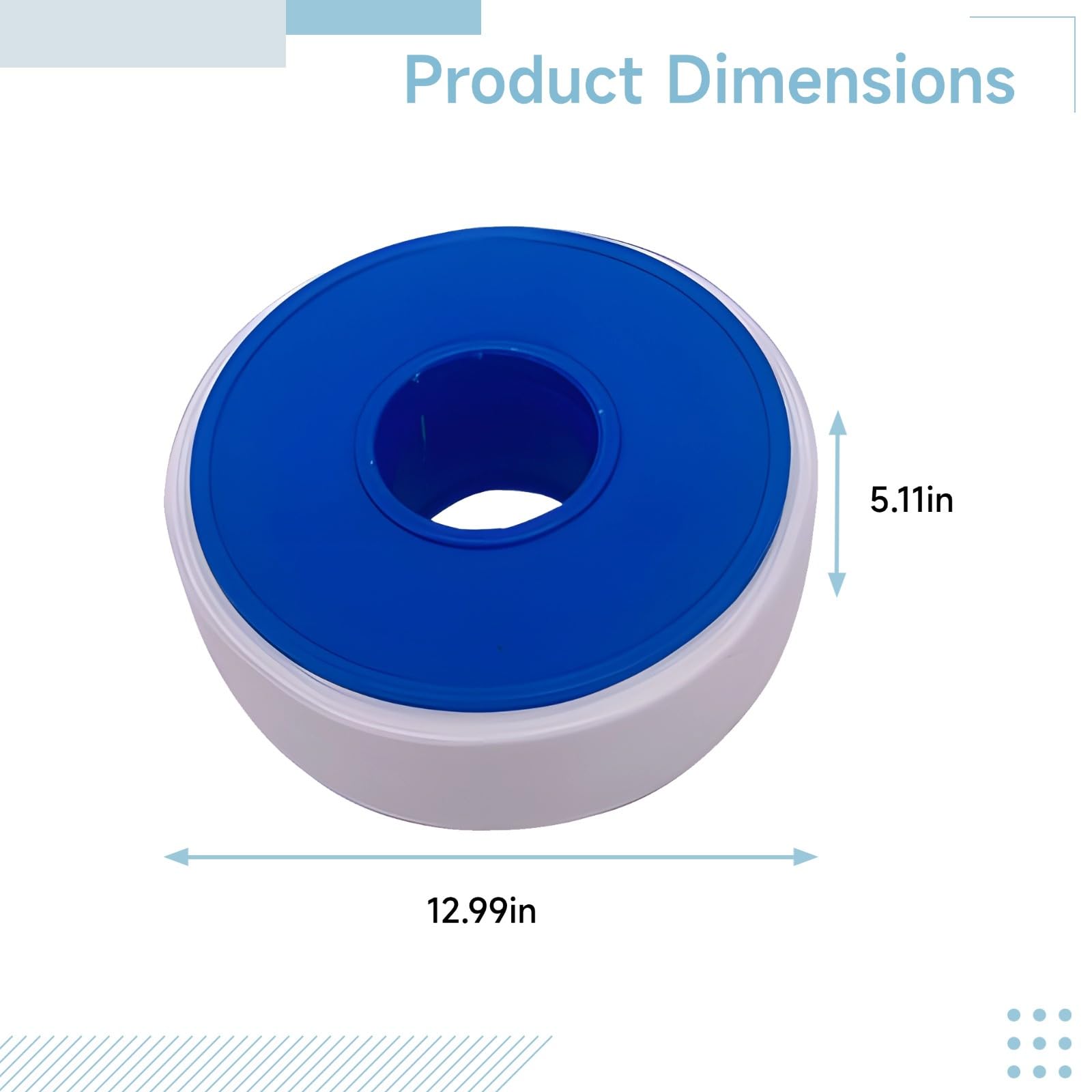 Cinta de sellado de rosca azul, 100 unidades, 65.6 pies / 20 m de largo, 0.8 pulgadas / 20 mm de PTFE para protección de tuberías de gas, fuego y agua