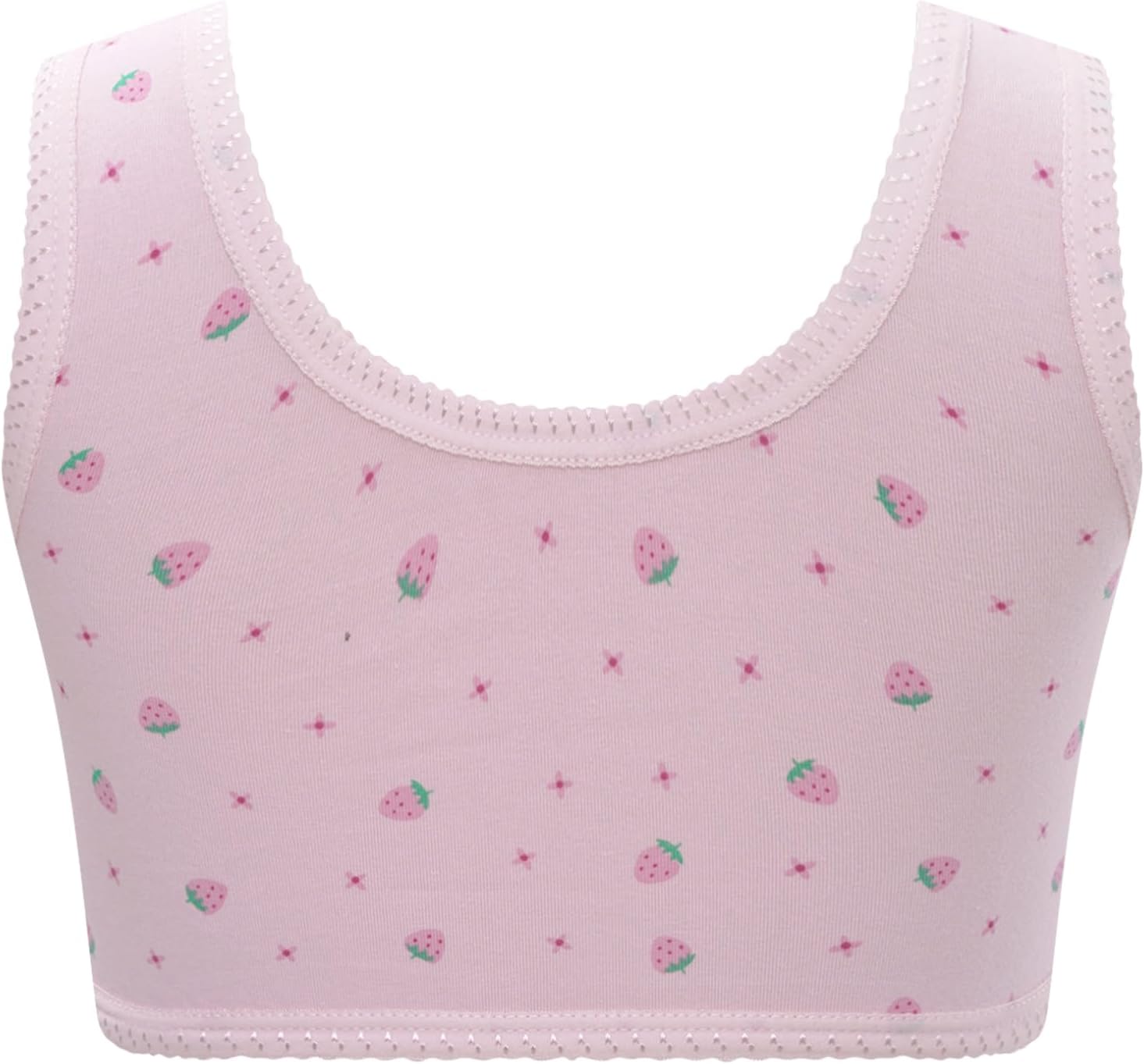 Hularka Puberty Girls Seamless Bralettes Wide Straps Print Training Bras Sports Vest Crop Tank Top Underwear