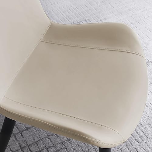 Vista 53 de Sillas de comedor, modernas sillas de comedor de piel sintética con patas de metal resistentes, asiento tapizado, sillas laterales decorativas