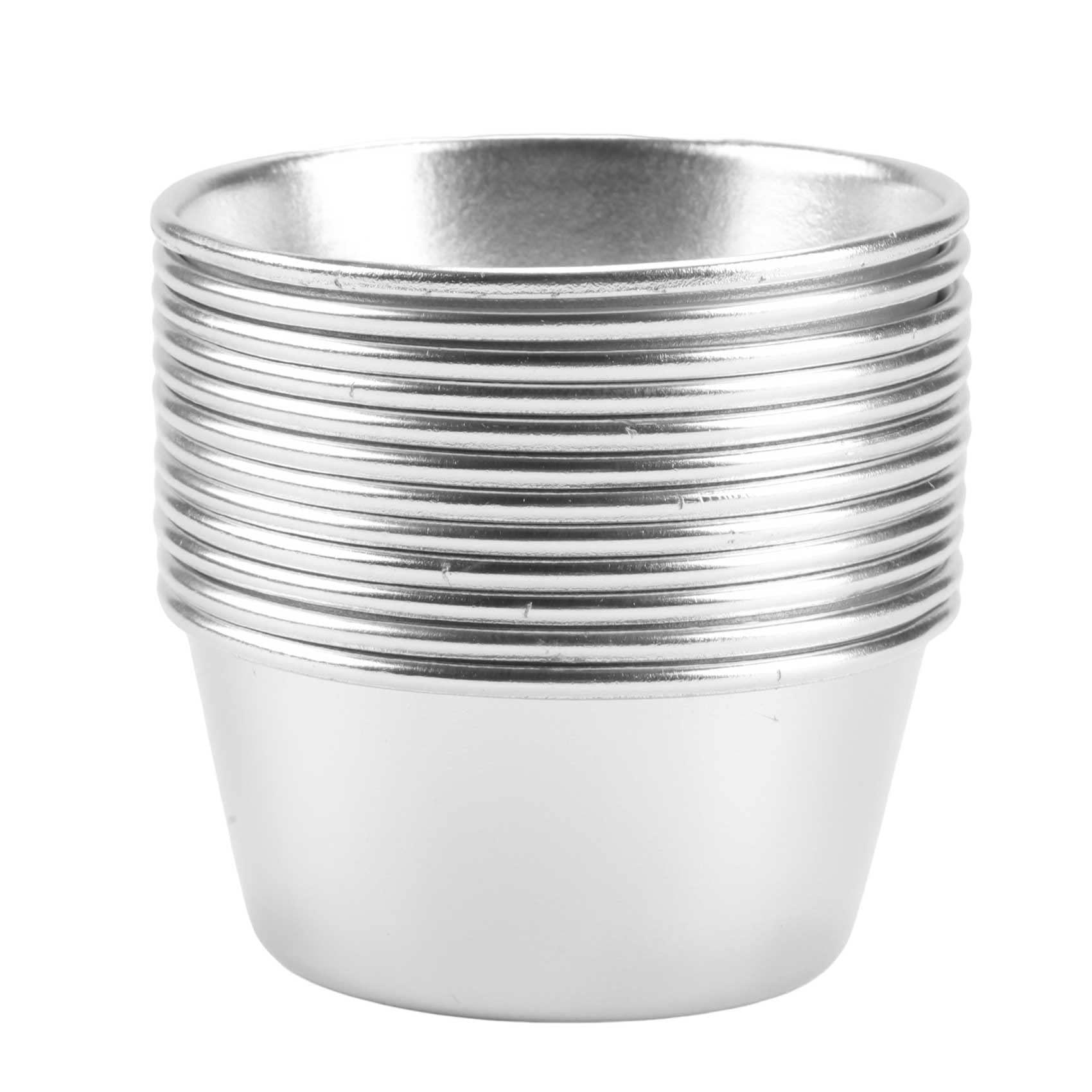 Tuesoa 12 Pieces Individual Molds Pudding Molds Cups Mini Chocolate Molten Pans Non-Stick Cupcake Cake Cookie Pudding Mold