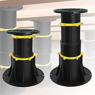 Adjustable Bed Support Legs 2PCS (7.87"-13"), Heavy Duty Bed Frame Support with 4 Anti-Shake Rings, Tool-Free Odorless for Home/Wooden Furniture