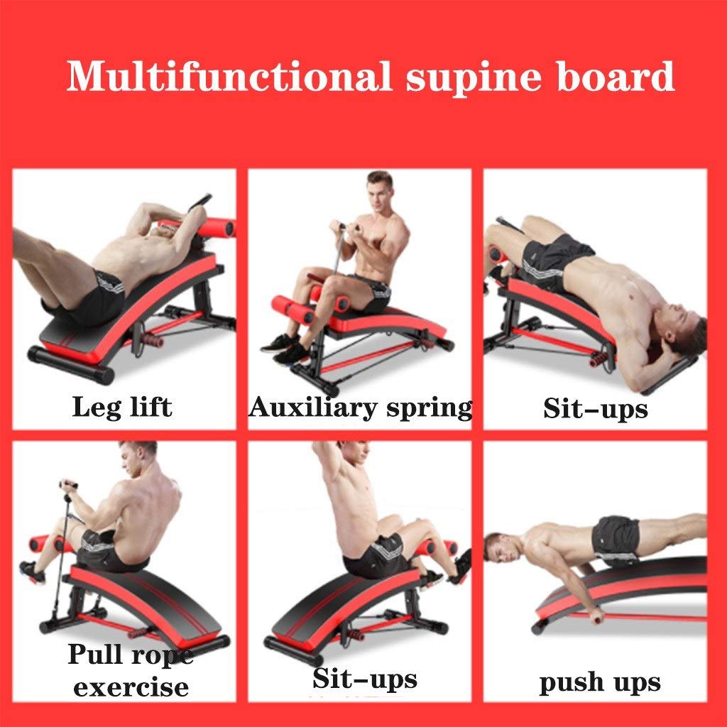 Panca supina Multifunzionale, Panca Sit-up per Fitness Panca Fitness, Panca con manubri Addominali Commerciale e di consumo