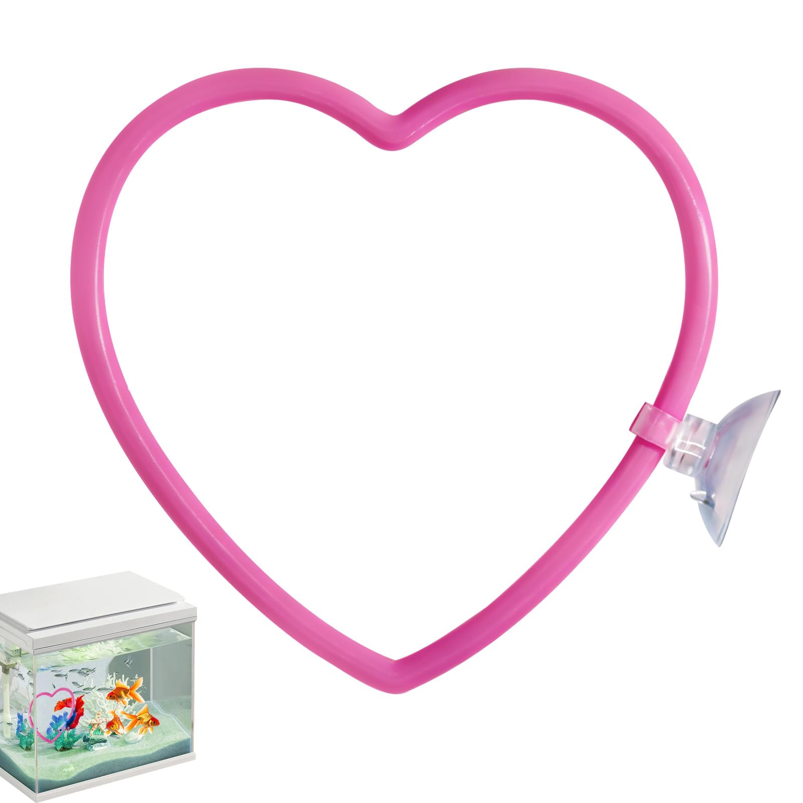 Accessoires de décoration pour Aquarium à Poissons Betta en Forme de cœur, Roses pour Poissons Betta, Accessoires d'aquarium Roses au Design et résistant