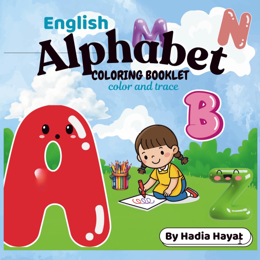 Alphabet Coloring and Tracing Book for Kids: Learn Letters A–Z with Fun Coloring Pages and Tracing Practice for Preschool and Kindergarten