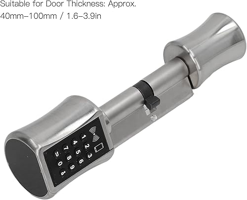 Miniatura 6 de Cerradura de puerta inteligente, cerradura de cilindro inteligente de latón de bajo consumo, cerrojo electrónico, cerradura de cilindro con interfaz