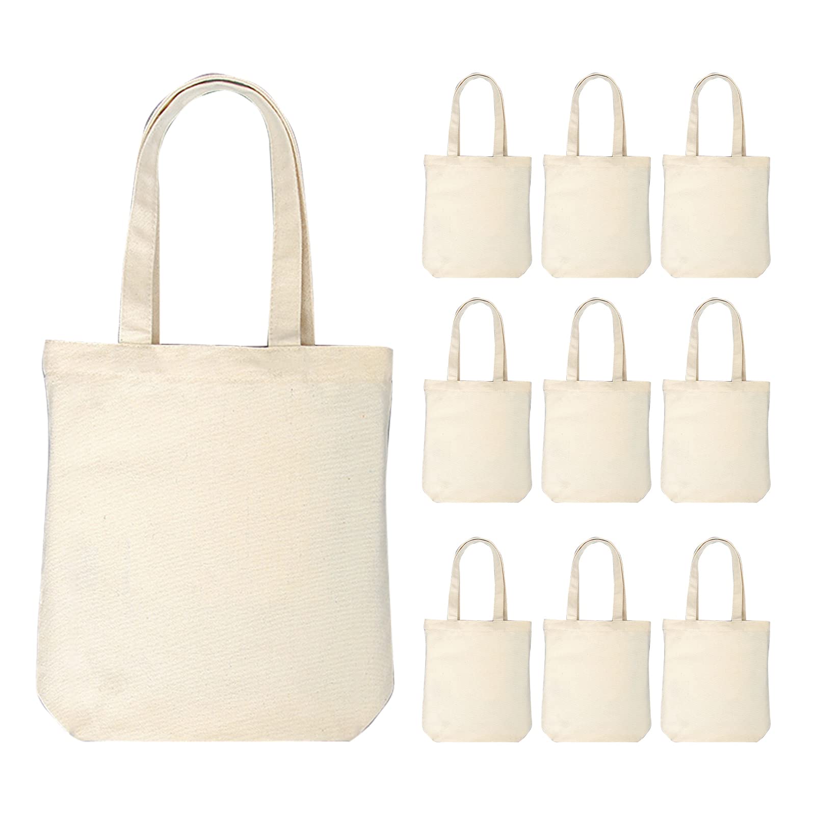 10PCS Borsa di Tela Borsa Grande Capacità Tinta Unita Pieghevole Riutilizzabile Leggero Shopping Panno Tote