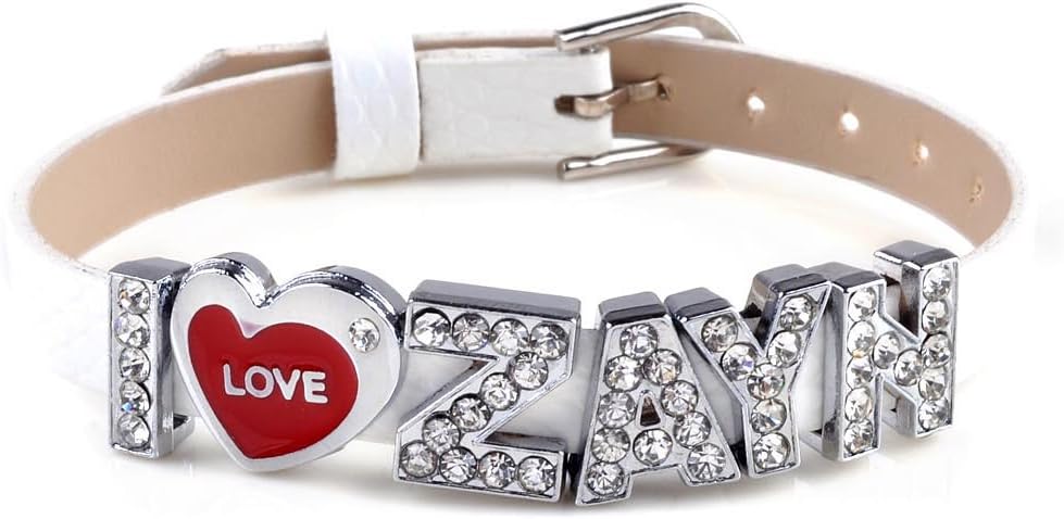 Amazon.com: I love zayn I Love One Direction white Wristband Bracelet ...
