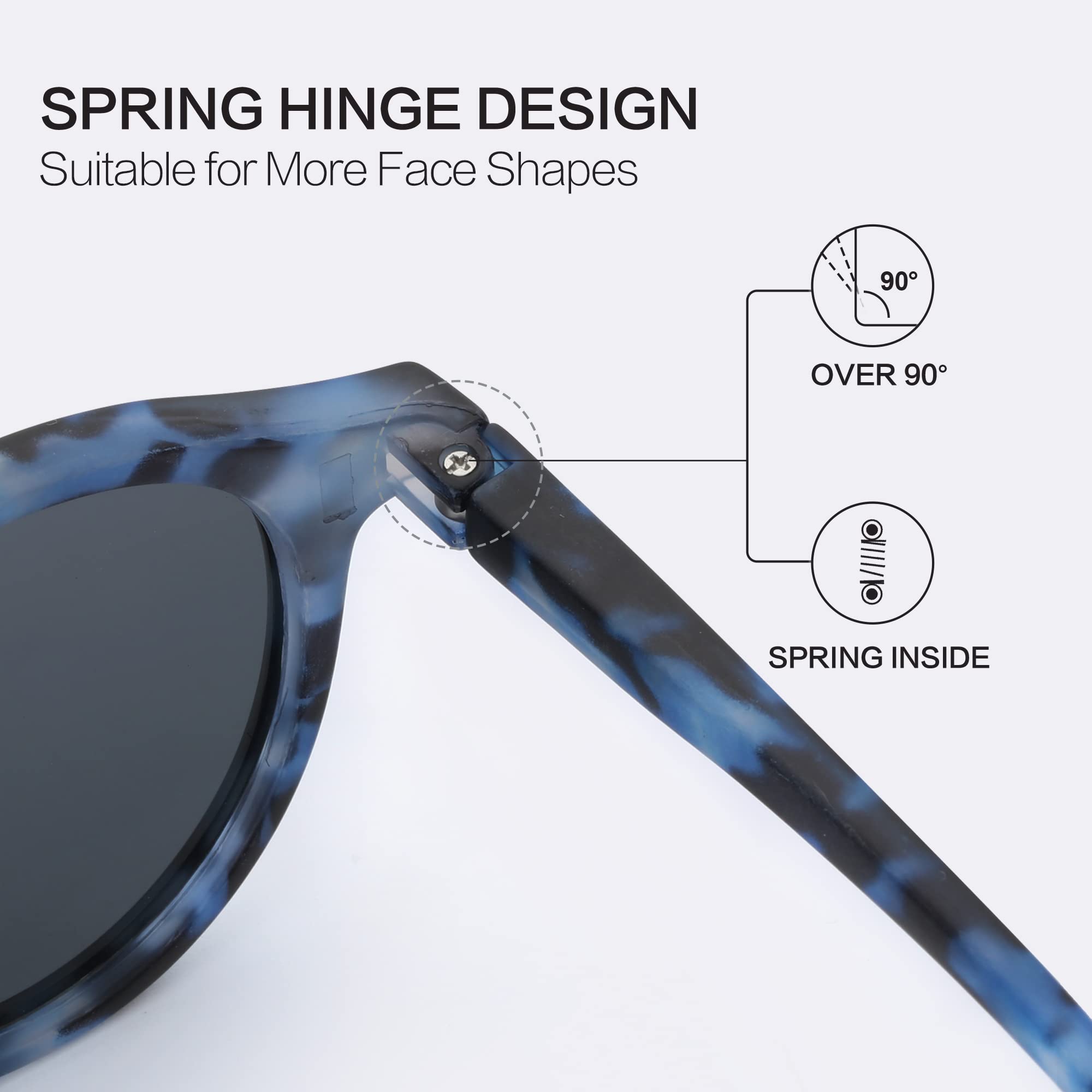 ZENOTTIC Occhiali da Sole Polarizzati Retrò Classici Rotondi Vintage Occhiali da Sole UV400 Montatura da Uomo e Donna