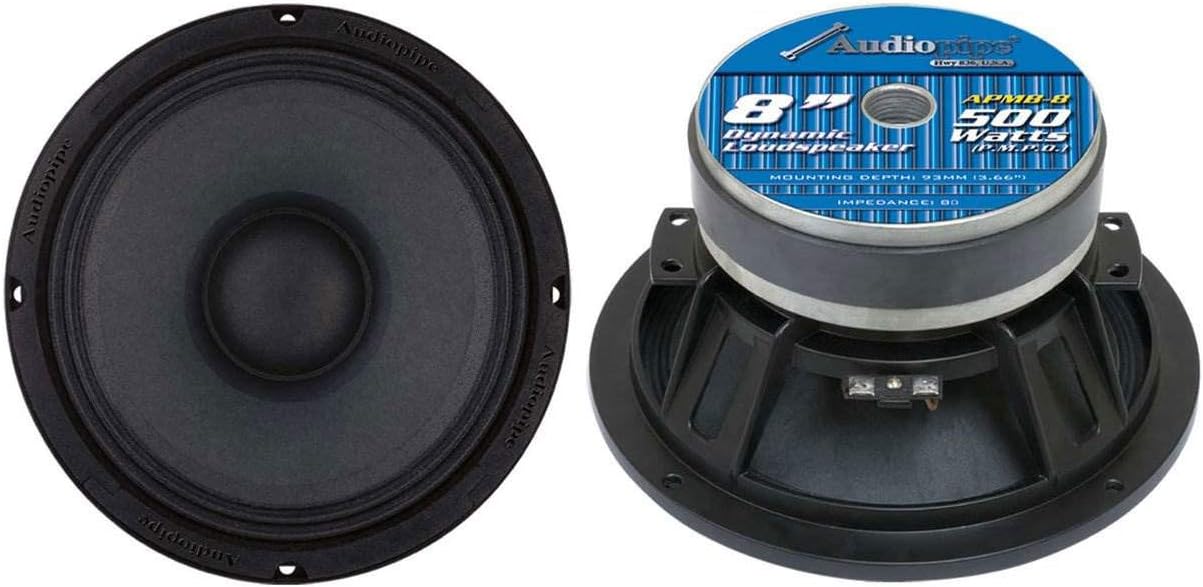 1 Pair APMB8 8" inch 1000W Low/Mid Bass Frequency Loudspeakers Car Audio Speakers APMB-8