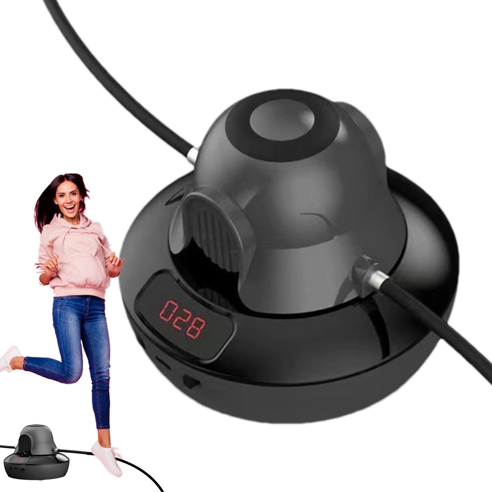 Cuerda de saltar digital, cuerda de saltar con contador,Control remoto para saltar la cuerda eléctrica con pantalla LED de 10 velocidades ajustable - Cuenta automática inteligente de cuerda para sa