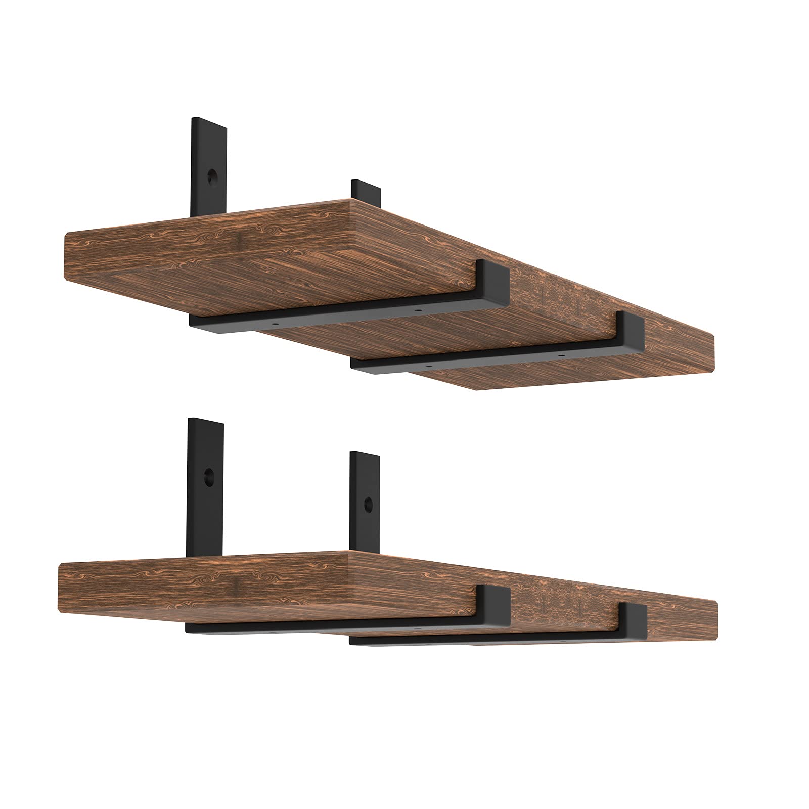 Buy WEKIS Metal Shelf Bracket 12 Inch Heavy Duty Black Floating Shelf