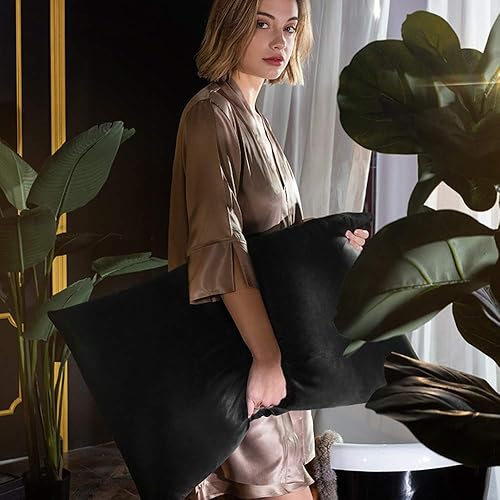 Miniatura 7 de NTBAY - Fundas de almohada de satén con cremallera, súper suaves y lujosas fundas de almohada